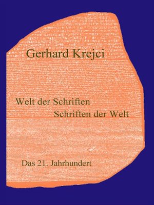 cover image of Welt der Schriften--Schriften der Welt